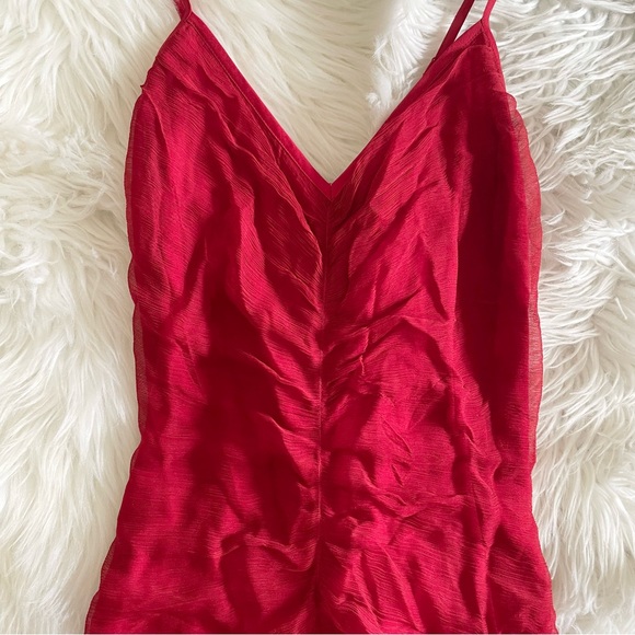 Vineet Bahl Anthropologie Red Sleeveless V-Neck Fringe Maxi Dress NWT Medium - Picture 11 of 16